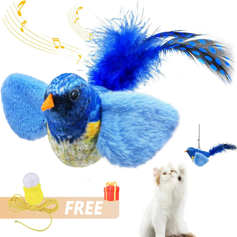 Interactive Bird Cat Toy with Chirping Sound & Self Play Fun