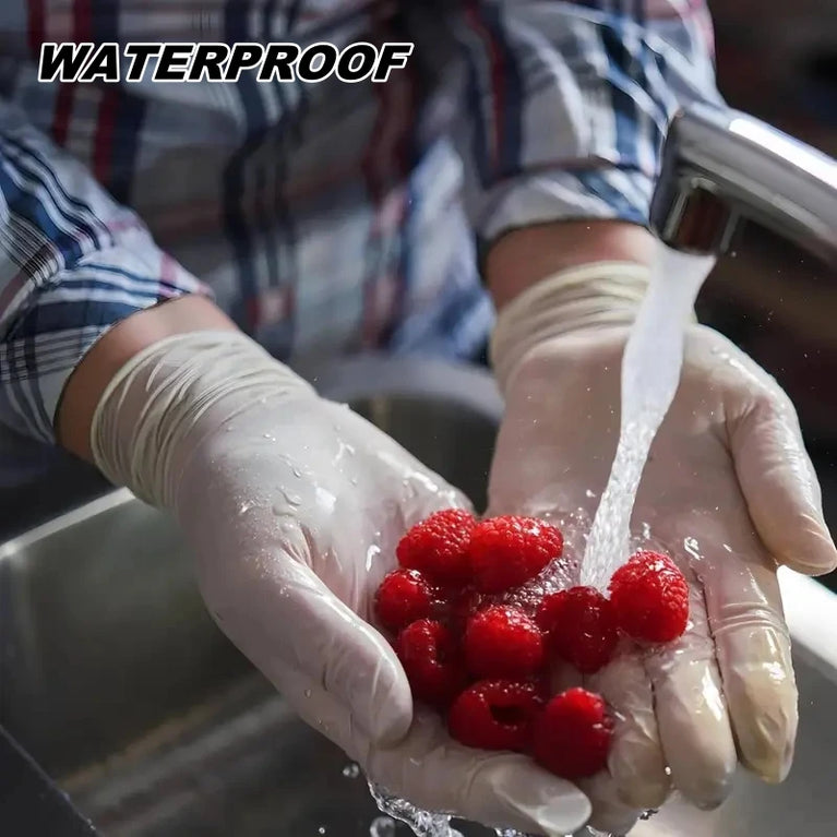White Nitrile Disposable Gloves 4mil Food Grade Kitchen Work Gloves