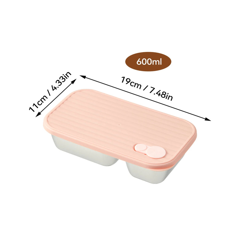 Portable Large Capacity Sealed Bento Lunch Box Stainless Steel Fruit Salad Food Container
