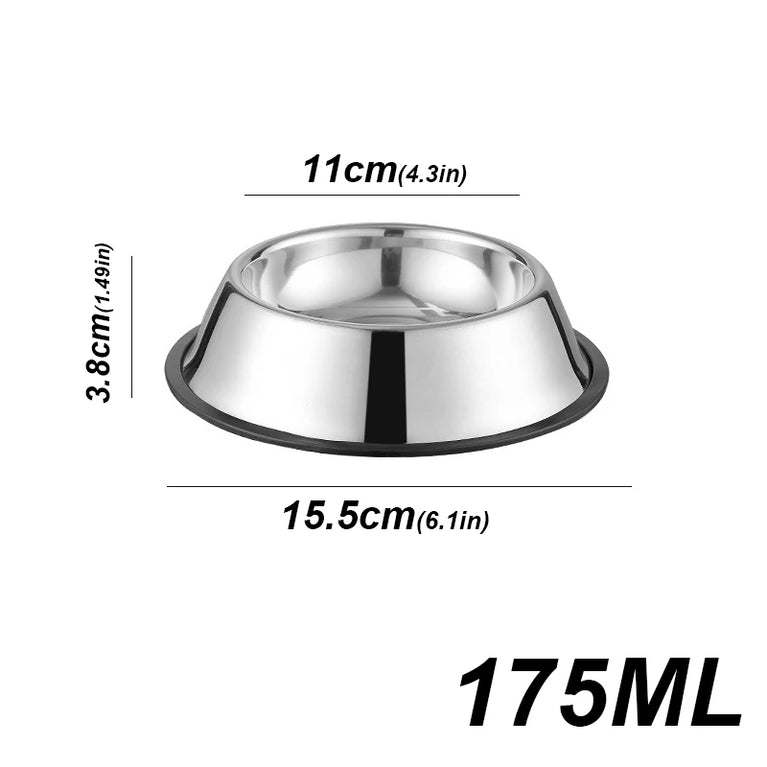 Anti-Slip Stainless Steel Dog Bowl | Anti-Tip & Anti-Ant Feeder