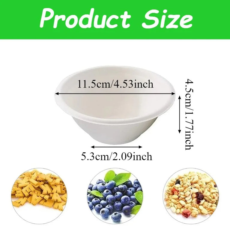 Disposable Paper Bowls Set for Party Fruits Salads Desserts Wedding Birthday Christmas Food Serving Containers