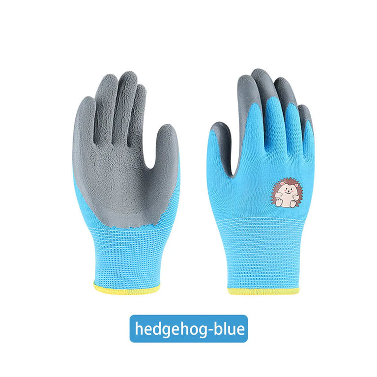 Kids Waterproof Wear Resistant Gardening Gloves Stab Proof Latex