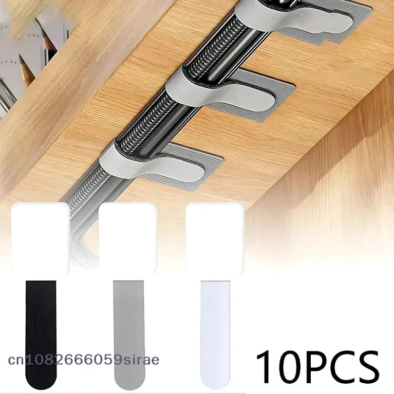 10 Pcs Reusable Cable Organizer Self Adhesive Wire Cable Tie Straps