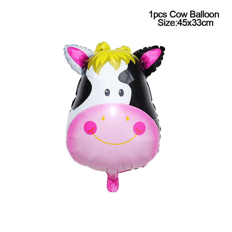 Pink Farm Animals Birthday Disposable Tableware Set-Baby Shower Decor