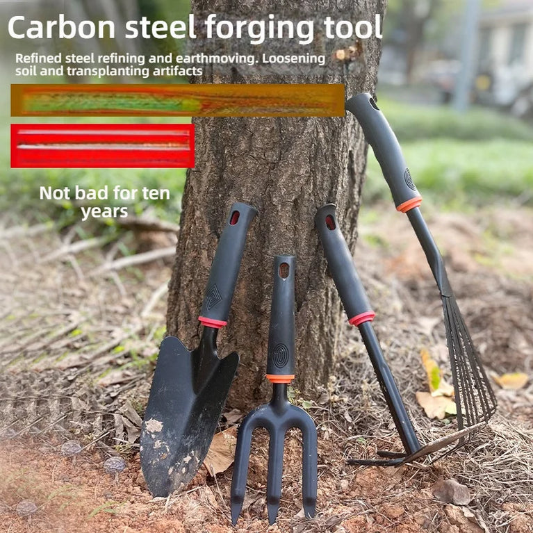 7-Piece Carbon Steel Mini Garden Tool Set for Potted Plants and Precision Gardening