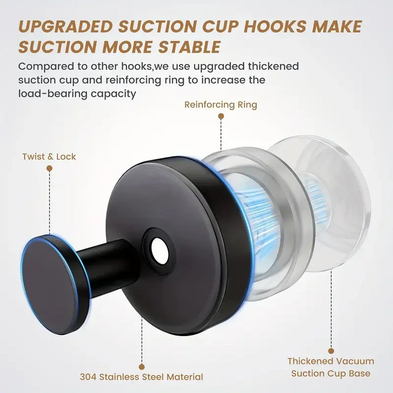 Vacuum Suction Cup Hooks Punch Free Bath Sucker Hook Wall Hook Hanger Glass Kitchen Bathroom Hooks for Towel Handbag