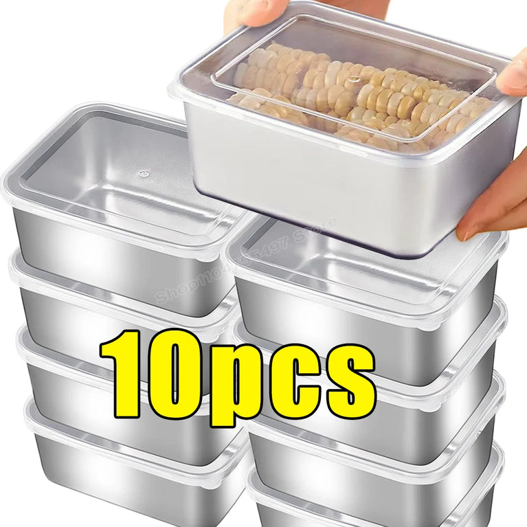 STAINLESS STEEL FOOD STORAGE CONTAINER WITH LID FOR FRESH FOOD STORAGE