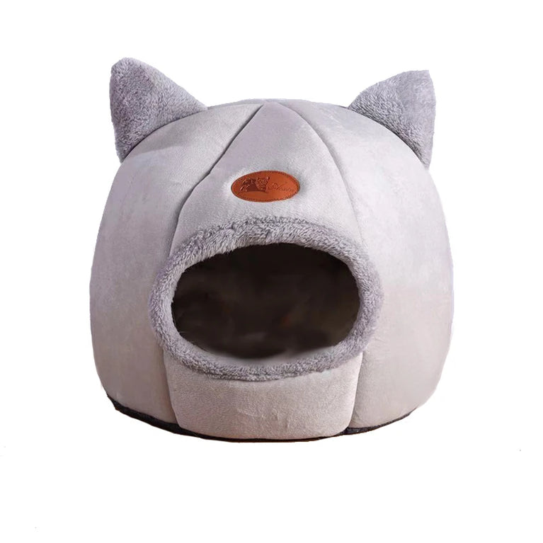 Deep Sleep Winter Cat Bed House Detachable Cozy Cave Nest
