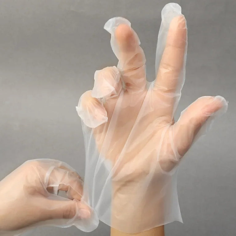 Disposable Gloves Transparent Kitchen Food Prep BBQ Gloves 60PCS Box