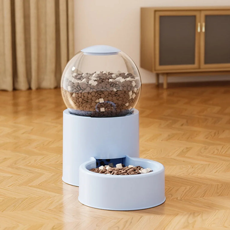 Large Capacity Automatic Pet Feeder Neck Protection Leakproof Water Dispenser Visual Window Cat Bowl