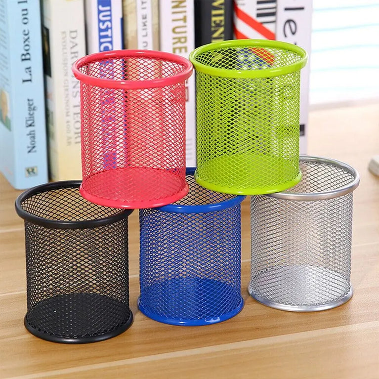 Multifunction Mesh Pen Pot Desk Tidy Stationery Organiser