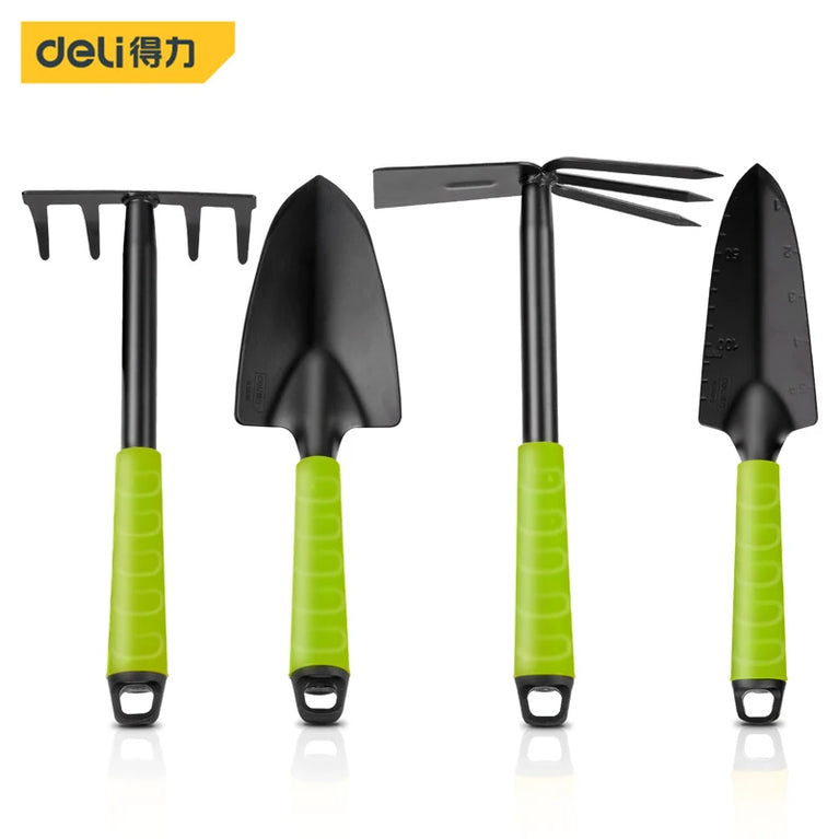 Stainless Steel Garden Shovel Tool Set with Hoe and Harrow Kit