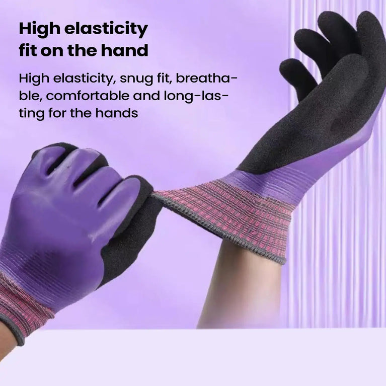 Waterproof Gardening Gloves Non Slip Elastic Protective Work Mitts