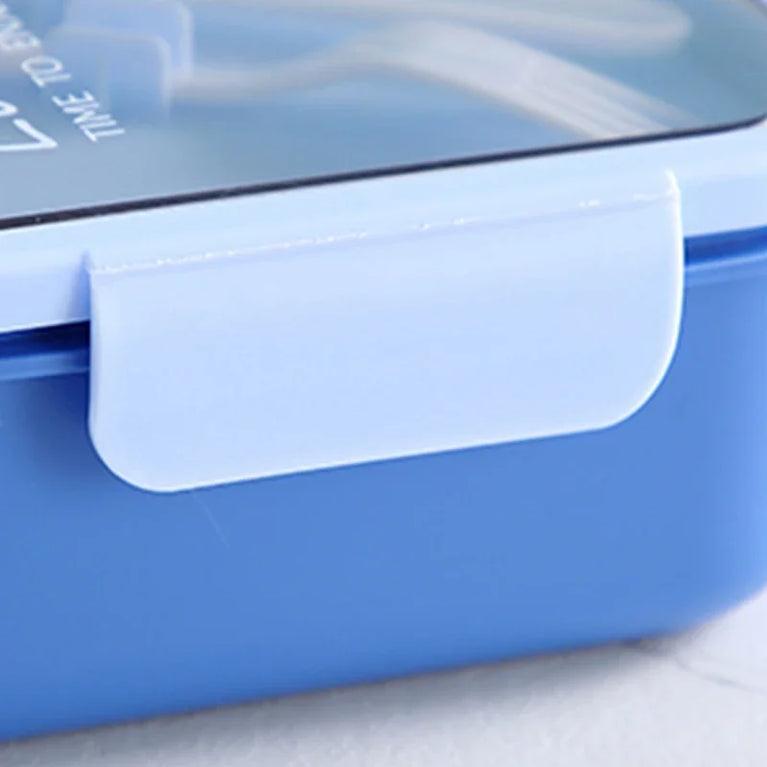 Oval Silicone Bento Lunch Box Microwaveable Leakproof 3 Grid Snack Food Storage Container