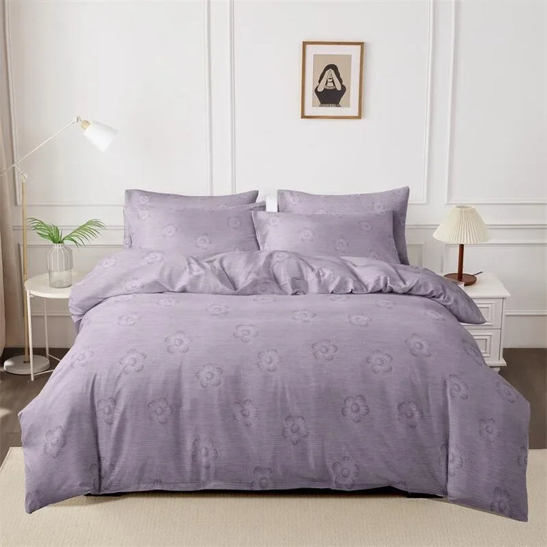 3-Piece Printed Brushed Duvet Cover Set | Soft & Breathable Bedding Collection