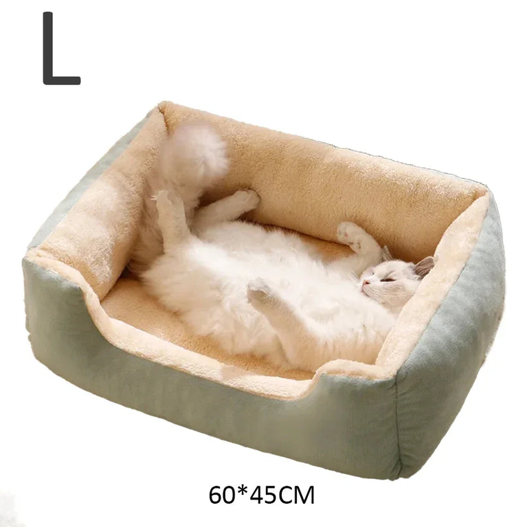 Soft Plush Cat Bed Cushion Basket House for Cats