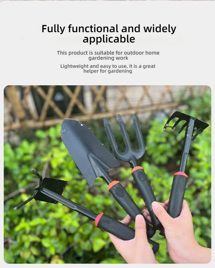 7-Piece Carbon Steel Mini Garden Tool Set for Potted Plants and Precision Gardening