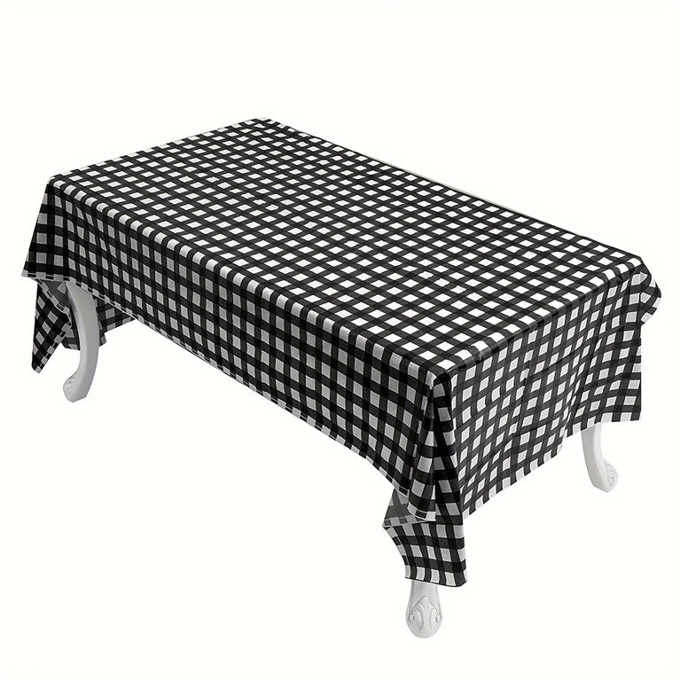 Waterproof Disposable Lattice Party Tablecloth for Rectangle Tables
