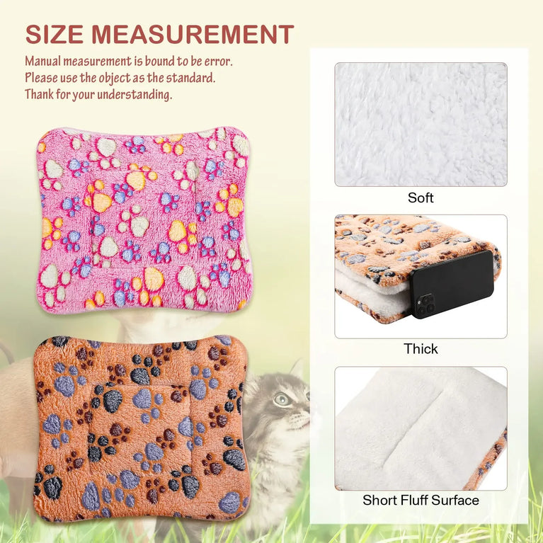 Flannel Pet Mat Dog Bed Cat Bed Thicken Sleeping Mat Cooling Heating Pad for Cats & Pets Comfort Rug