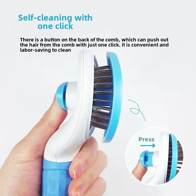 Stainless Steel Pet Hair Remover Brush Professional Deshedding Grooming Tool