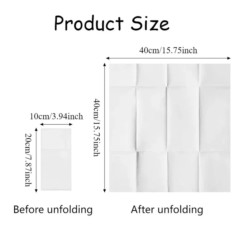 White Prefolded Pocket Napkins Disposable Party Dinner Napkins Set