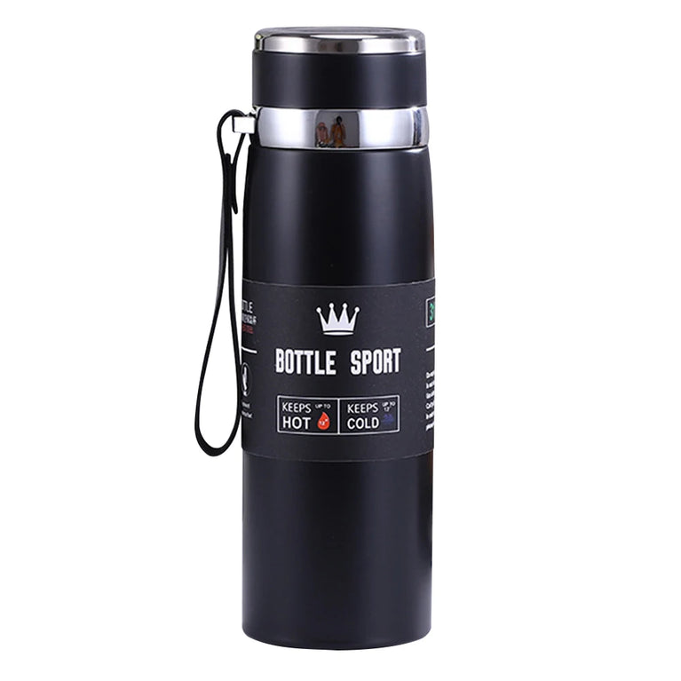 1L Stainless Steel Vacuum Thermal Water Bottle with Handle & Brush Set
