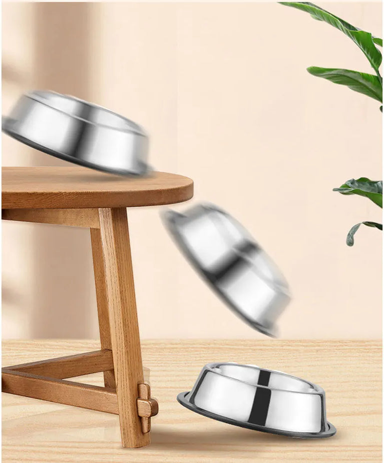Anti-Slip Stainless Steel Dog Bowl | Anti-Tip & Anti-Ant Feeder
