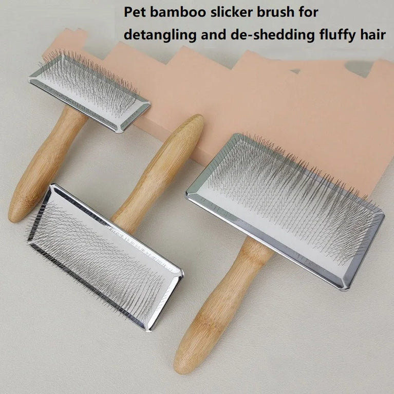 New Dog Short Hair Brush Dog Comb Solid Wood Pet Hair Remover Grooming Tool