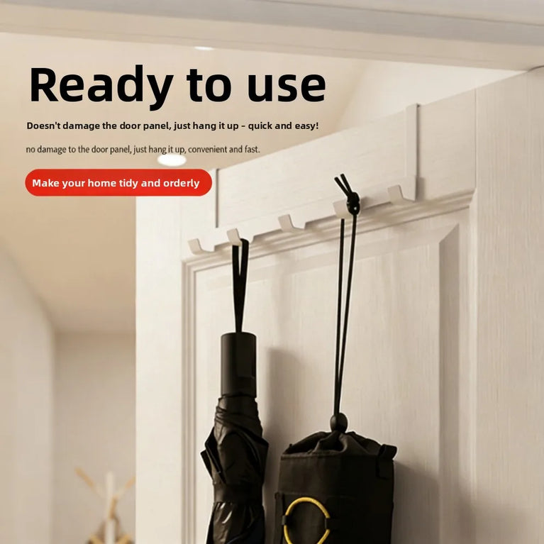 1/3pcs No Drill Over The Door Hooks Wrought Iron Hanger Rack Multipurpose Organizer for Hats Bags Clothes Bathroom Home Storage