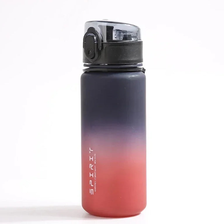 500ML Gradient Fitness Water Bottle with Time Marker Leakproof Durable for Cycling Running Outdoor Sports Bottle