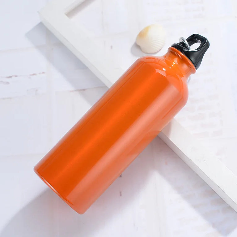 500ml Aluminum Sports Mountaineering Water Bottle Lightweight Hook Lid Outdoor Climbing Flask Kettle