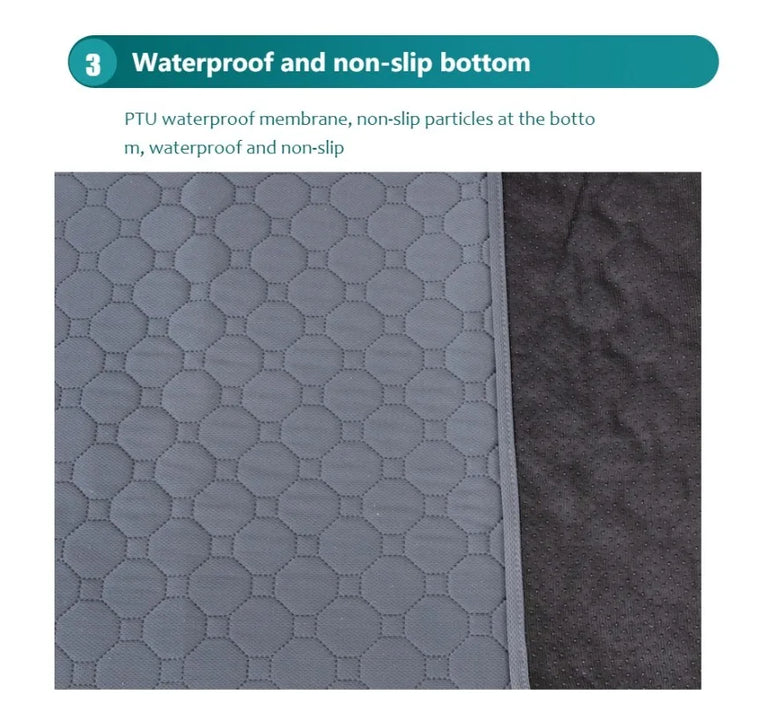 Washable Reusable Dog Pee Pad | 4-Layer Ultra Absorbent Mat