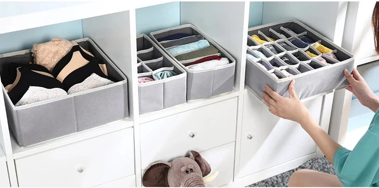 Non-Woven Underwear & Sock Organizer | Foldable Wardrobe Drawer Divider