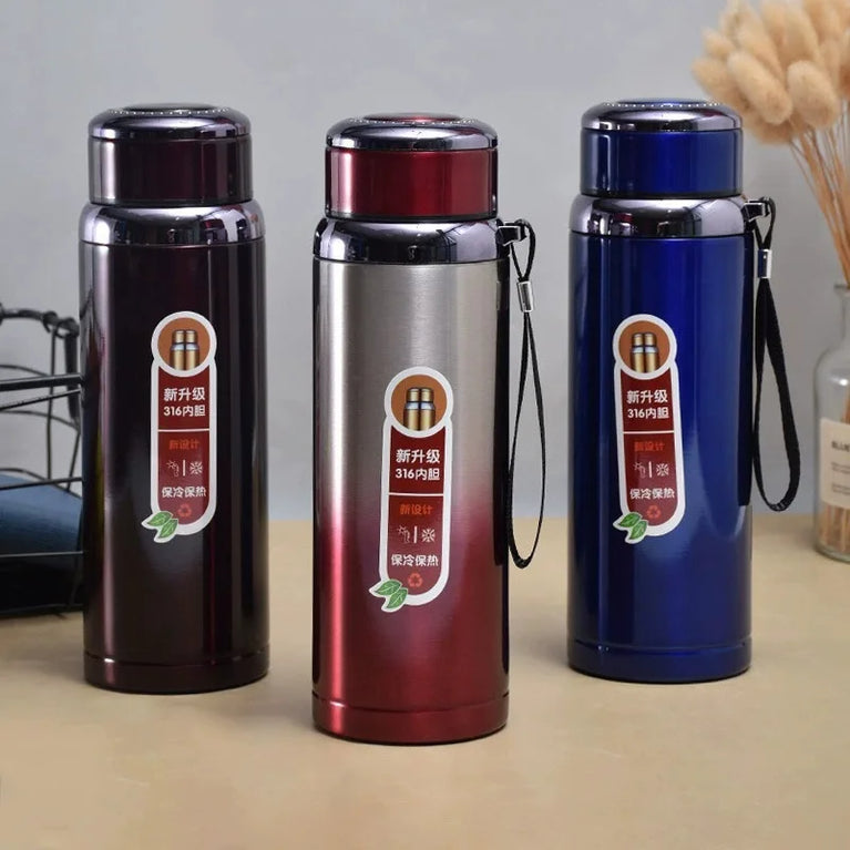 800–1000ml Smart Lid Stainless Steel Vacuum Insulated Water Thermos Mug