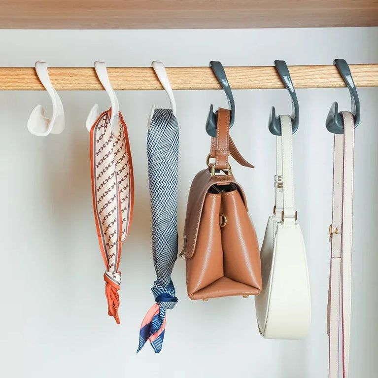 1-10pcs Bag Hanger Hook Handbag Hat Scarf Storage Rack Hangers Wardrobe Backpack Hook Handbag Holder Storage Rack Organization