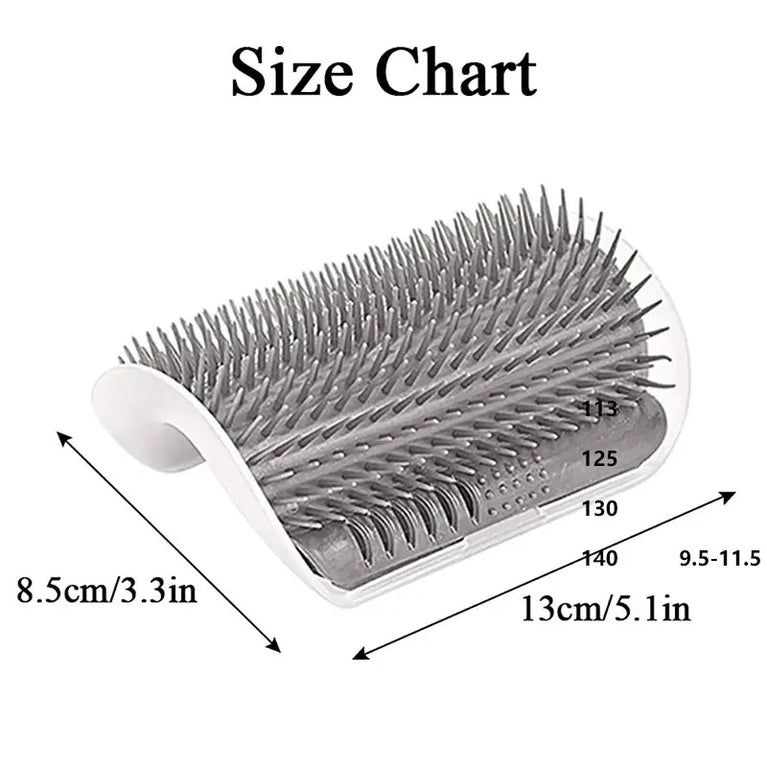 Cat Self Groomer Wall Corner Scratcher Massage Brush Pet Hair Remover Tool