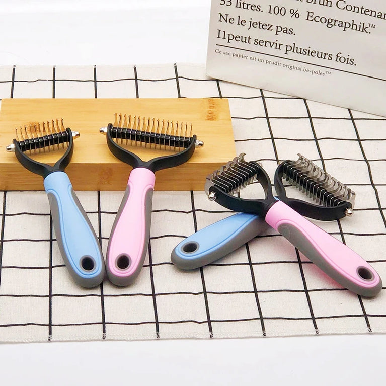 Professional Pet Cat Hair Removal Comb Brush Shedding Trimmer Tool