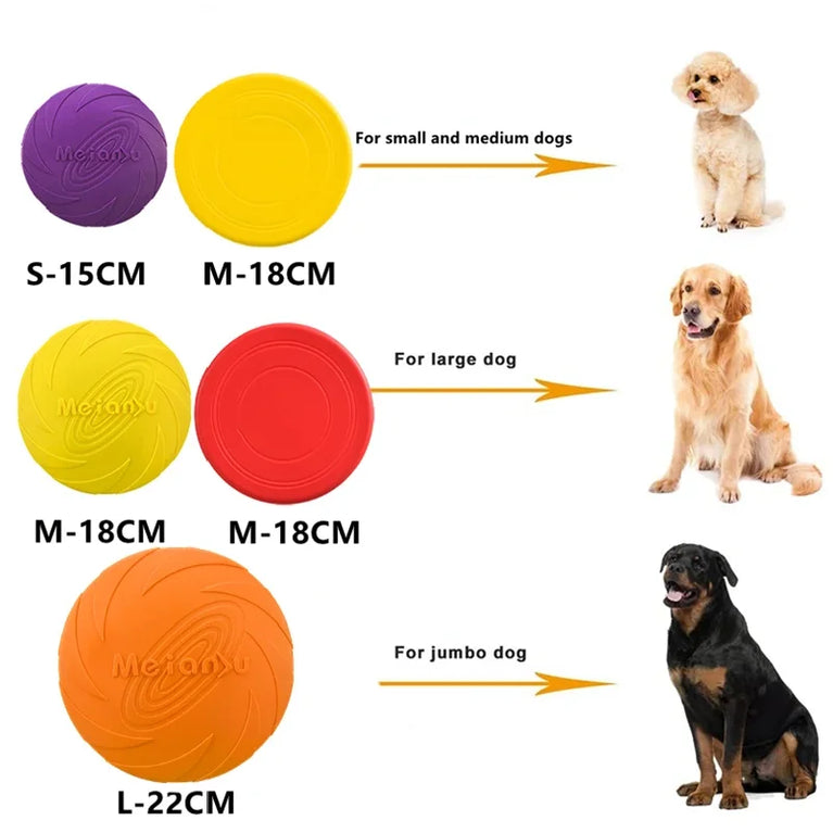 Bite Resistant Flying Disc Dog Toy for Puppy Training Outdoor Game