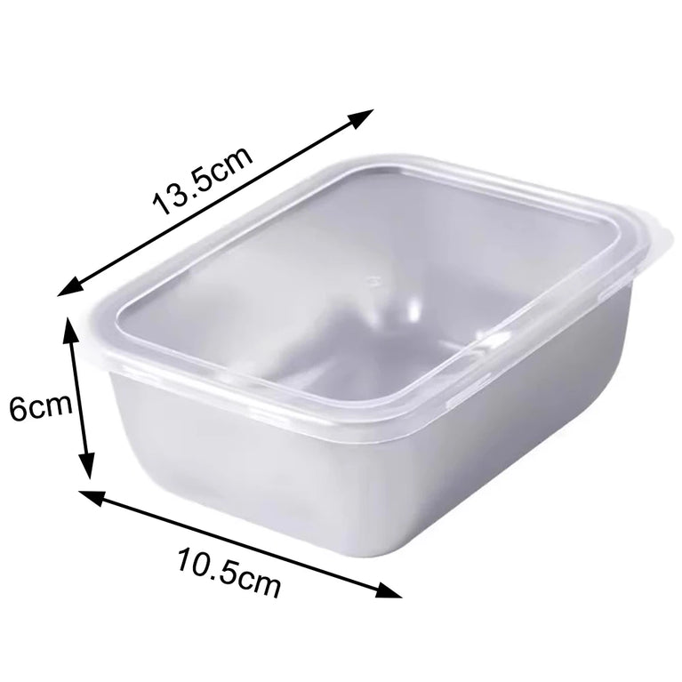 STAINLESS STEEL FOOD STORAGE CONTAINER WITH LID FOR FRESH FOOD STORAGE