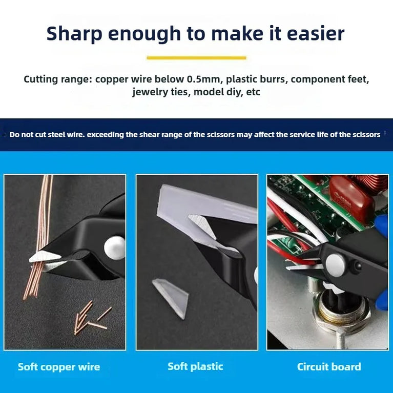 Diagonal Wire Cutters | Precision Electronic Side-Cutting Pliers