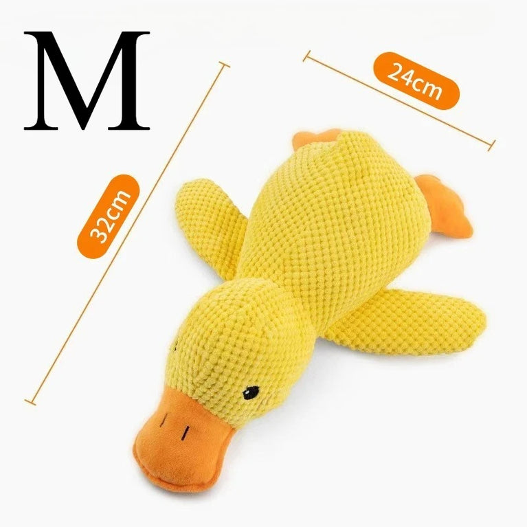 Plush Sleeping Duck Dog Toy Squeaky Chew Toy for Training Fun