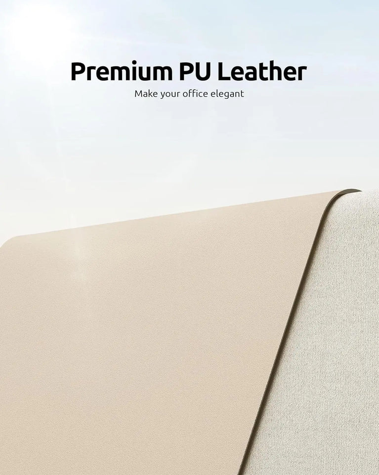 Professional Leather Desk Pad | Large Non-Slip Mouse Pad & Desk Protector