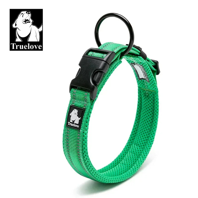 Adjustable Mesh Padded Dog Collar 3M Reflective Nylon Heavy Duty Proof