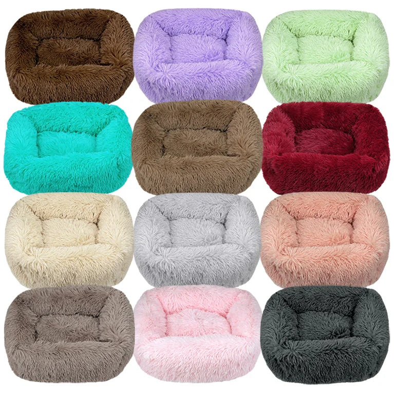 Super Soft Plush Pet Bed Dog Basket Cushion Sleeping House