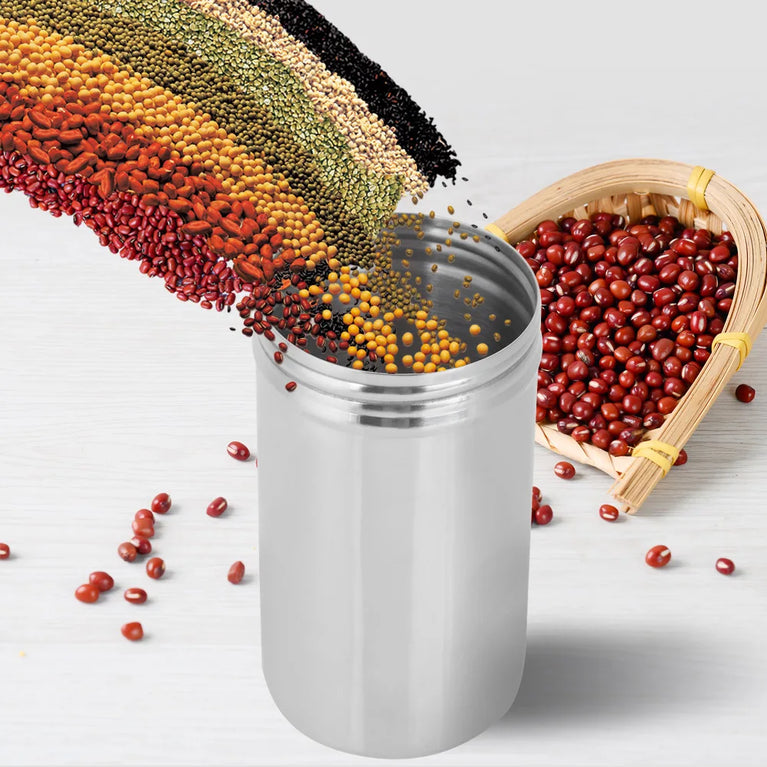 304 Stainless Steel Sealed Storage Jar Airtight Food Container for Tea Coffee Beans