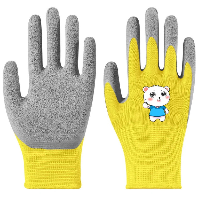 Kids Waterproof Non Slip Garden Work Gardening Gloves Durable Safety