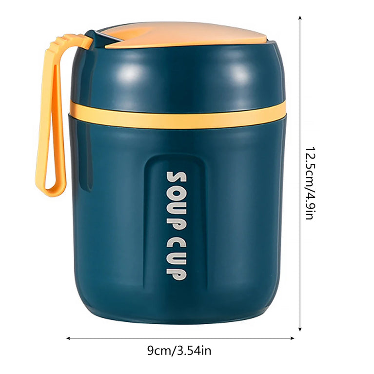 304 Stainless Steel Thermo Soup Cup 530ml 480ml Leakproof Vacuum Insulated Jar