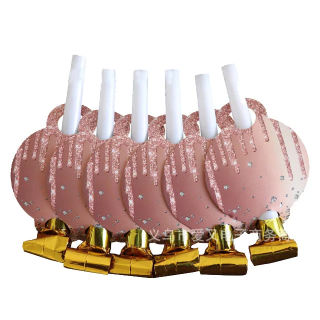 Rose Gold Theme Party Disposable Tableware Set Wedding Birthday Decor