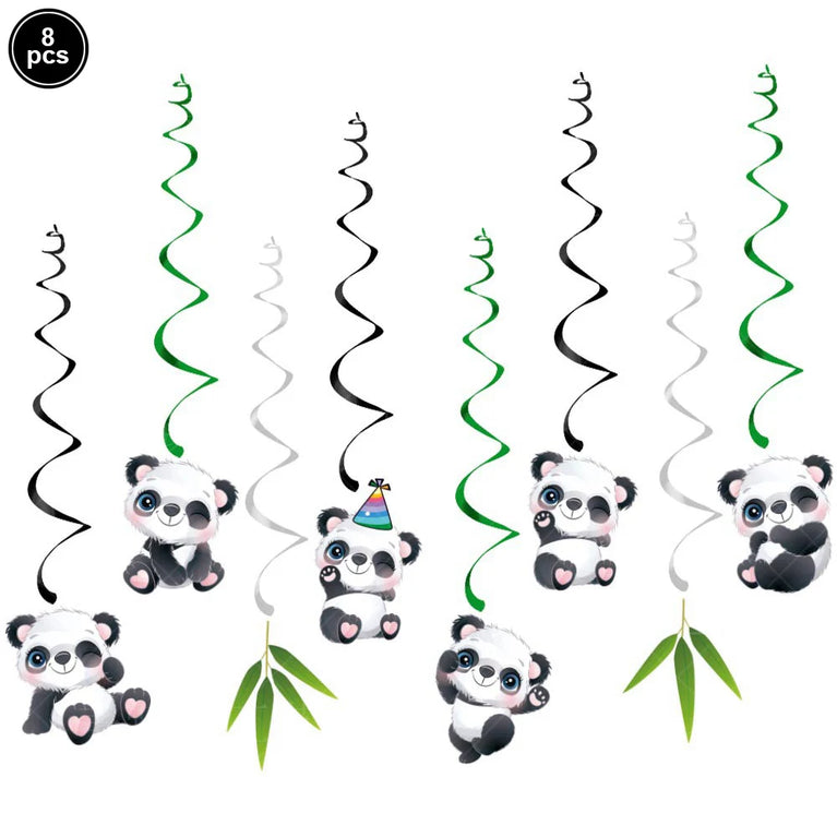 Panda Birthday Party Disposable Tableware Set Plates Cups Napkins Banner Decor