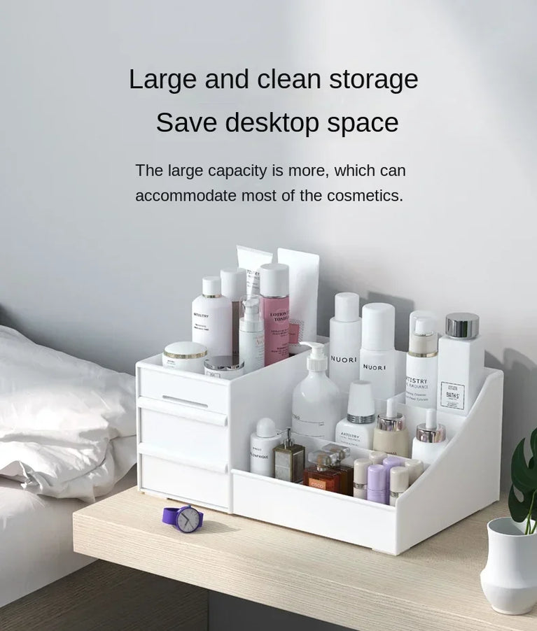 Plastic Drawer Makeup Storage Box Desktop Stationery Organizer